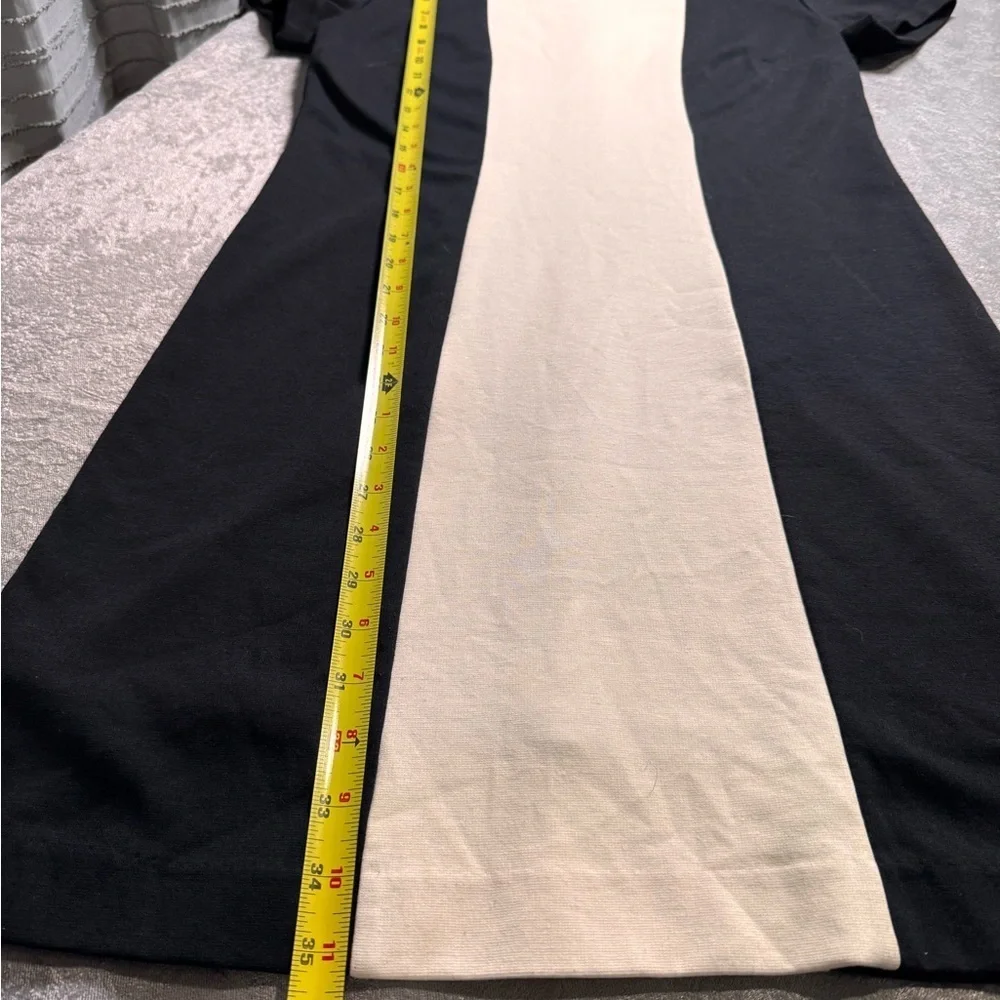 Michael Kors Black and Cream Asymmetrical Dress